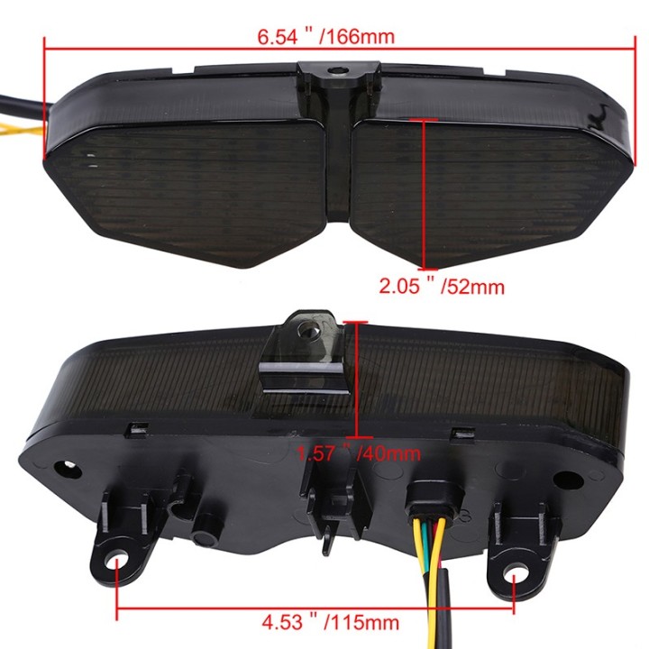Yamaha YZF R6 2003-2005 LED žibintas su integruotais posukiais