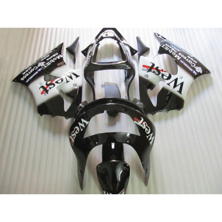 Kawasaki ZX6R 1998 1999 black west Fairings bodywork