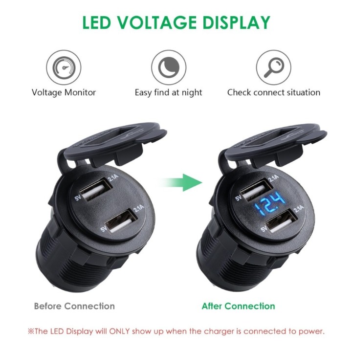 Dual USB krovimo jungtis