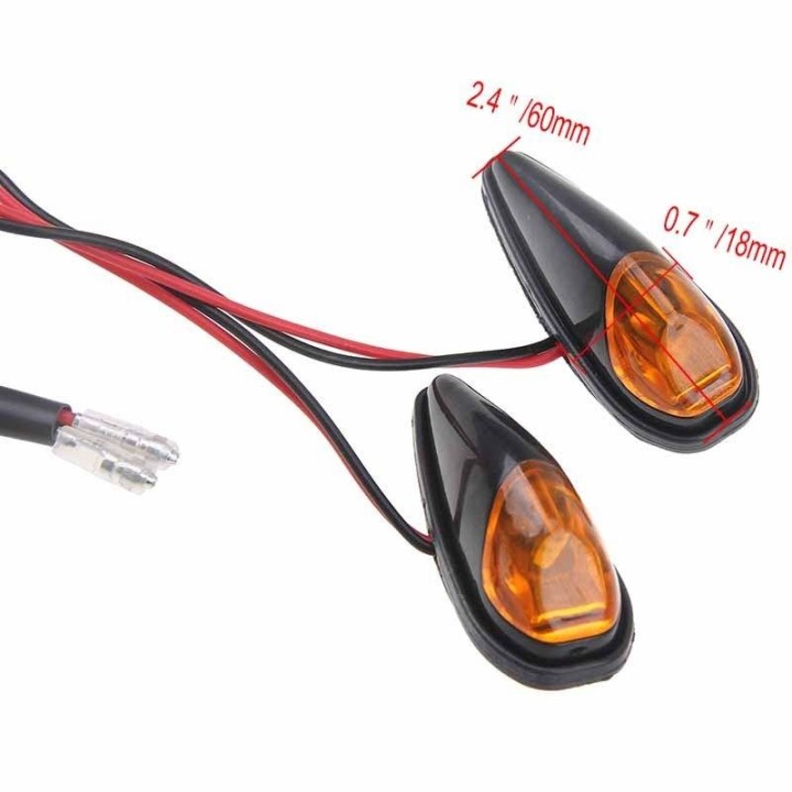 2x Universal 6 LED moto posukiai (2vnt.)