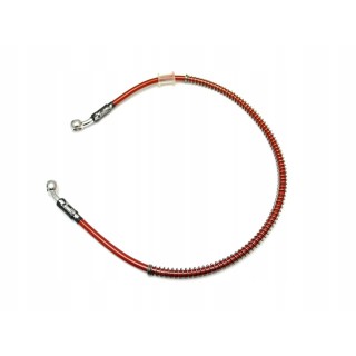 BRAKE PIPE BRAIDED RED 75cm