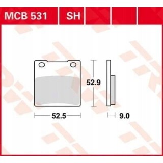 BRAKE PADS TRW KAWASAKI SUZUKI MCB531SH