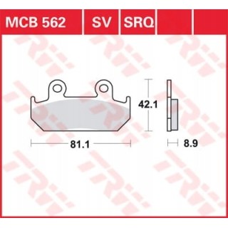 BRAKE PADS TRW KAWASAKI SUZUKI MCB562