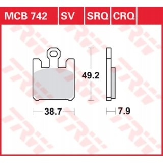 BRAKE PADS TRW KAWASAKI SUZUKI MCB742SV