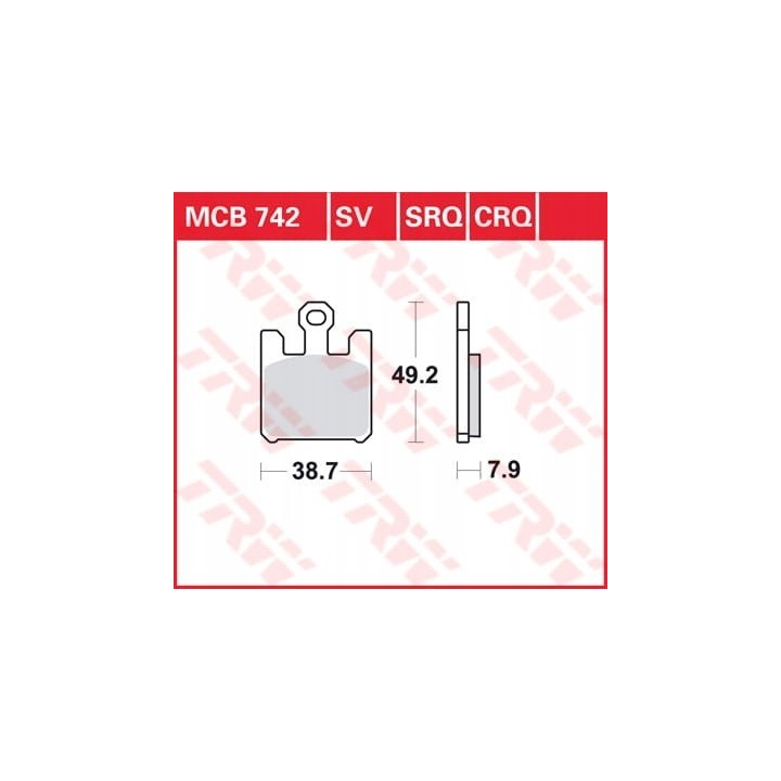 BRAKE PADS TRW KAWASAKI SUZUKI MCB742SV