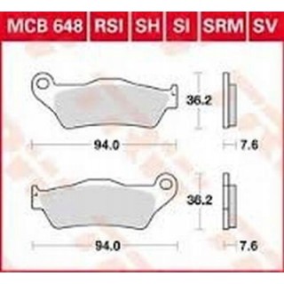 BRAKE PADS TRW KTM Husaberg Yamaha MCB648SI