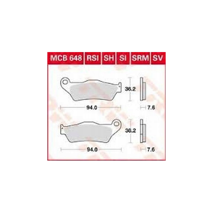 BRAKE PADS TRW KTM Husaberg Yamaha MCB648SI