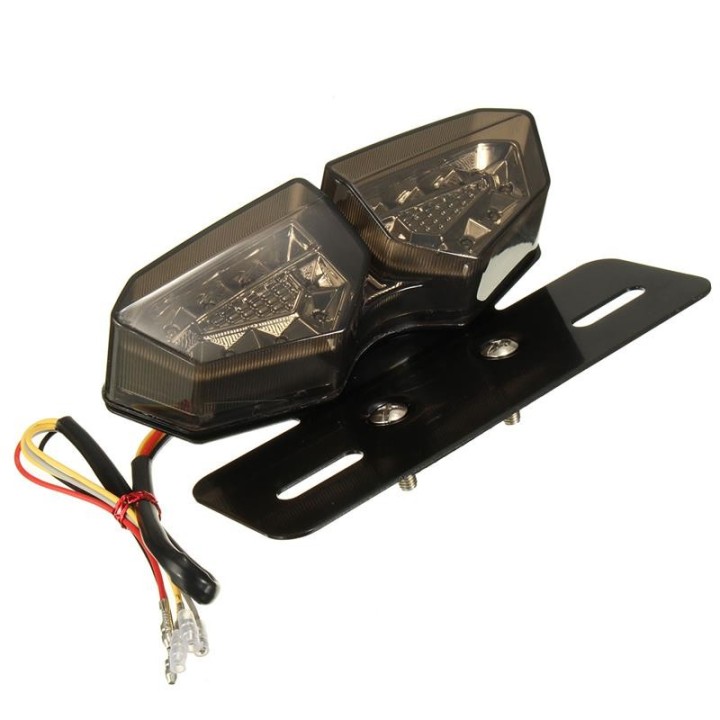 Motorcycle 12V LED Taillight Turn Signal Rear Brake License Plate