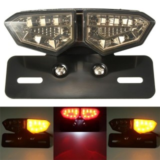 Motorcycle 12V LED Taillight Turn Signal Rear Brake License Plate