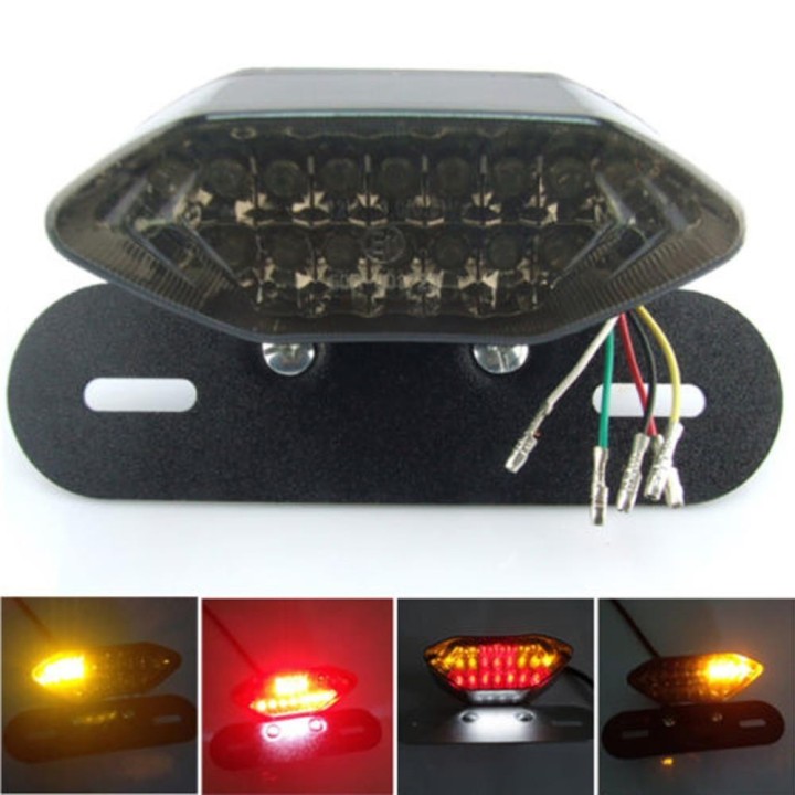 LED Motorcycle Quad ATV Tail Turn Signal Brake License Plate Integrated Light taillight motorcycle motocicleta luzes de frei