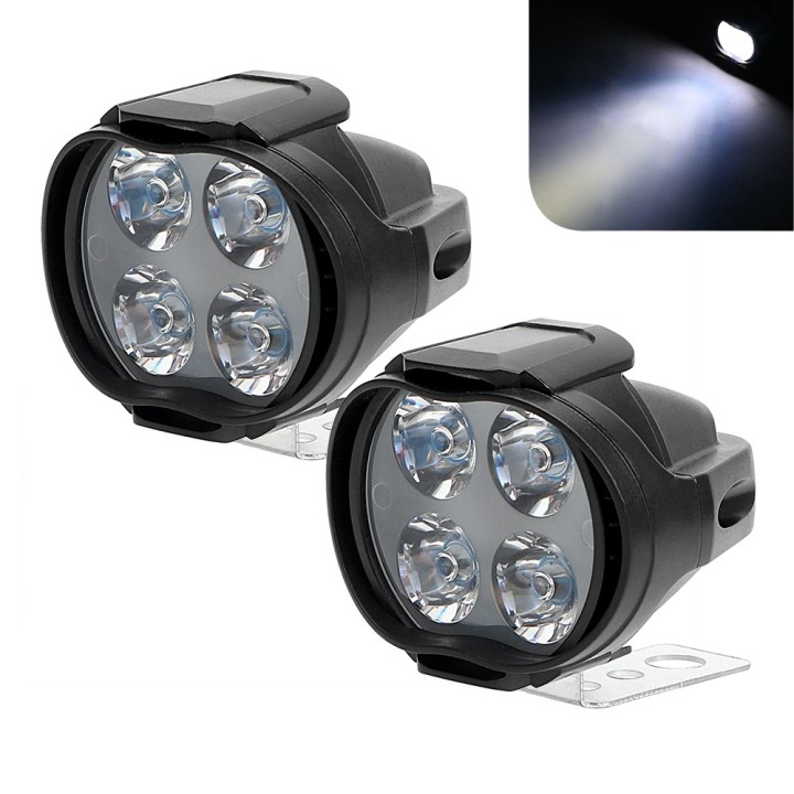 Headlight Super Bright LED Scooters Spotlight Working Spot Light Motorbike Fog Lamp 800LM Universal