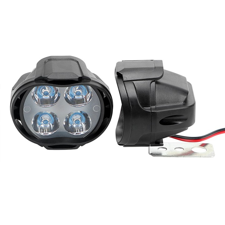 Headlight Super Bright LED Scooters Spotlight Working Spot Light Motorbike Fog Lamp 800LM Universal